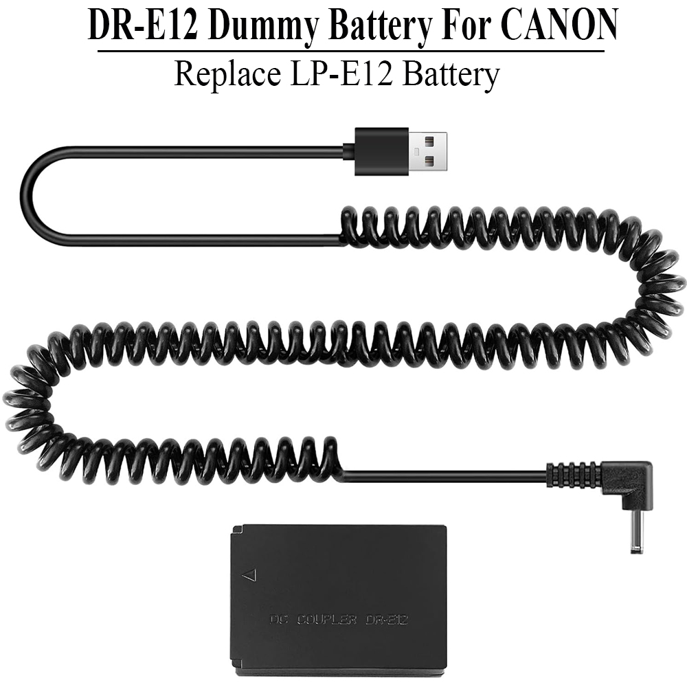 Canon Camera Eos M50 Mark Ii - ACK-E12 Alimentation USB LP-E12 DUNIBattery Kit