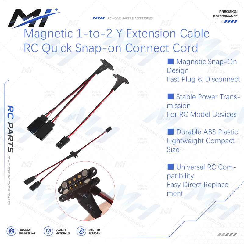 Drone Battery - Câble d'extension magnétique 1-vers-2 avec connecteur